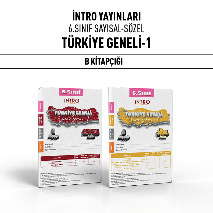 İNTRO 06.SINIF TÜRKİYE GENELİ SAY/SÖZ 1-B -25-26